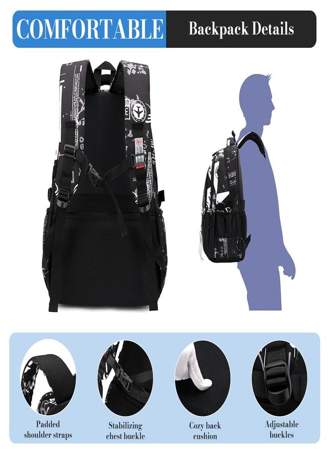 GUSTAVE® Waterproof 32L Teen Backpack Durable Nylon School Bag Fits 15.6" Laptop, Ergonomic, Large Capacity, MultiPocket Travel Daypack for Boys, Girls & Youth Ages 10-22 - Image 4